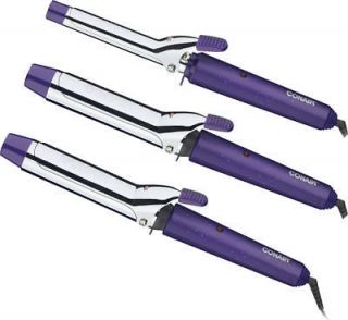 ConAir 1/2 + 3/4 + 1 Supreme Curling Irons Combo Triple 3 Pack HIGH 