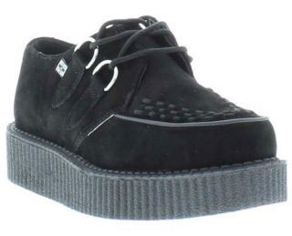 Genuine A7270 Mondo Lo Creeper Unisex Shoes Black Suede Sizes UK 