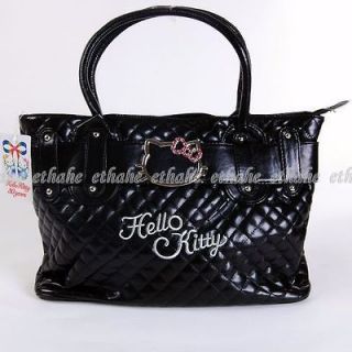 Hello Kitty Cute Shopping Tote Leather like Hand Shoulder Bag Handbag 