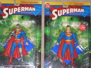 CYBORG SUPERMAN AND SUPERMAN FIGURES DC DIRECT SERIES 1 RARE *New*
