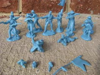 CAVALRY SOLDIERS PARAGON CUSTER SET 2 54MM 132 LIGHT BLUE UNION TOY 