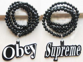   Music Series Souvenir Obey and Supreme Acrylic Beads Necklace You Pick