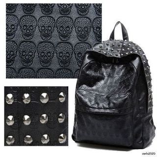Skull Backpack Bag New Crossbone Large Design Gothic Corss Daypack 