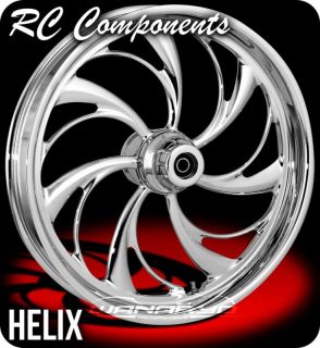 RC Components Wheel Chrome Front Helix 21 x 2.15 Harley Wide Glide 