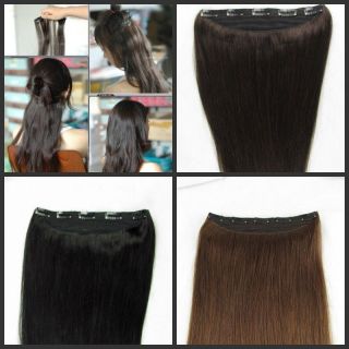 16 ONE PIECE SET 5 clips clip in human hair extension 85g many colors