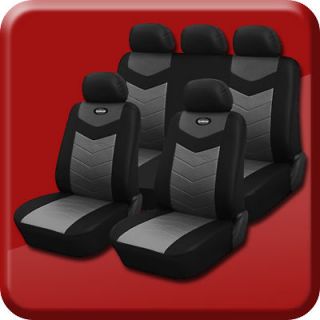 Synthetic Leather Semi   Custom Car Seat Covers 40 60 full split Onyx 