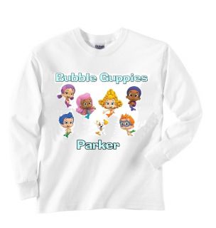 BUBBLE GUPPIES  Personalized Pink or Blue letters Long & short 