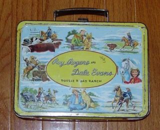 ROY ROGERS DALE EVANS LUNCH BOX 1950S RAWHIDE BRAND