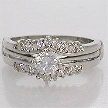 carat cubic zirconia ring in Engagement & Wedding