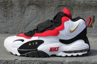 525225 101] Nike Air Max Speed Turf White Red Gold 49ers Deion US 