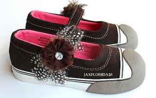 Morgan & Milo Avril Feathered Floral MJ Mary Janes Shoes NEW Dark 