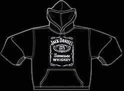 Jack Daniels Front Logo Oval No 7 Black Adult Hoodie