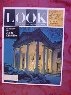 LOOK December 31 1963 JFK DANIELA BIANCHI SANDY KOUFAX