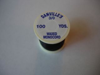 100 YD Danville 3/0 Waxed Nylon Thread Black