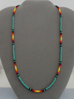Turquoise Sunburst Mens, Womens Necklace Native American Made ~ Free 
