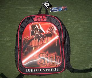 Darth Vader Star Wars Sith Black & Red Holographic Backpack NWT