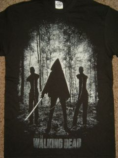 The Walking Dead Tv Show Michonne With Walkers Zombies T Shirt