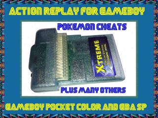 NEW Game Boy GBC Color Action Replay Cheat Cart Pokemon Crystal Ltd 