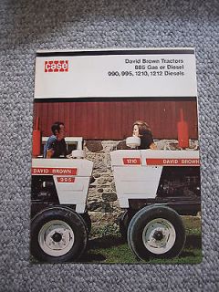 Case David Brown 885 990 995 1210 1212 Tractor Color Brochure 6 pg 