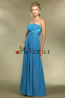 Stock Chiffon wedding gown prom/bridesmaid/evening Dresses Size 6 8 10 