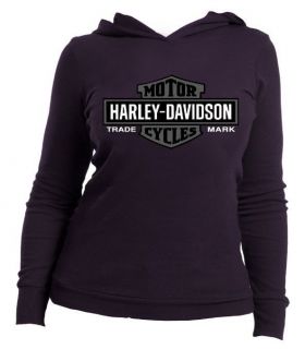HARLEY DAVIDSON® WOMENS PLUM BAR & SHIELD HOODED SWEATSHIRT 302917460 