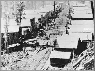Photo Old West Deadwood Gold Rush Town Dakota Terr 1876