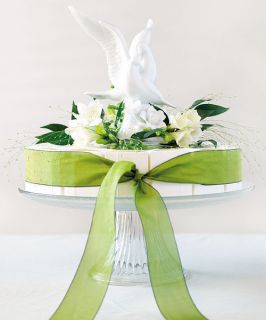   Doves & Flowers Theme Wedding Keepsake Cake Decoration Topper