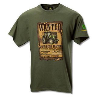 NEW John Deere Tractor Dark Green Wanted Poster T Shirt M L XL 2X