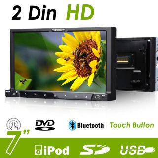  LCD Video Audio iPod iPhone FM Stereo Radio Car 2Din DVD Player
