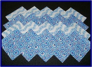 40 Blueberry Delight/Fabric Squares/Quilt blocks/Kit/Sewing/Quilting 