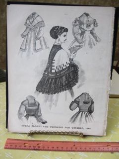 Vintage FASHION Print,RIDING AND HABIT,Demorest​s Monthly Magazine