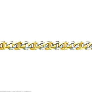 14K Two Tone Gold Fancy Link Bracelet 8.5 7.25mm