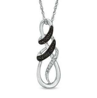   Diamond Infinity .925 Sterling Silver Pendant/Necklace Zales® NIB