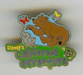 DISNEY CALIFORNIA ADVENTURE GRIZZLEY BEAR with BUTTERFLY SQUIRREL 