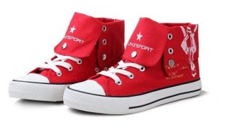 Michael Jackson hand painted sneaker canvas shoes men women Red color