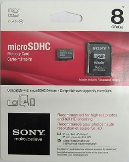   Sony SR8A4 Micro SD HC Class 4Secure Digital Memory Card 8 GB SR 8A4