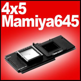 Moveable Digital back 4x5 camera on Mamiya 645 Back