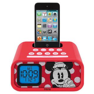 Minnie Mouse Dual Alarm Clock Speaker System for iPod