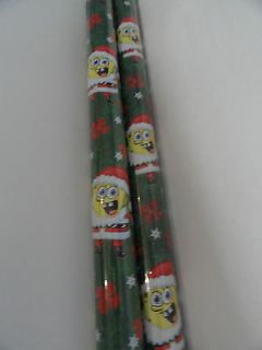 Sponge Bob Square Pants Wrapping Paper, 2 70 Sq ft rolls, Sealed 
