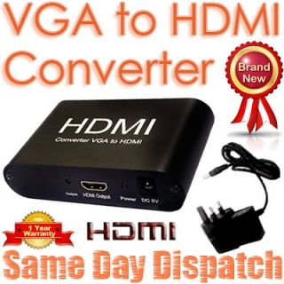 PC VGA to HDMI HDTV Converter 1080P Adapter V1.3 Laptop