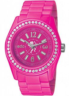 Esprit edc Serise Disco Glam Glowing Pink With Stone Ladies Watch 