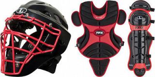 Louisville Slugger OSETY Black / Red TPX Omaha Catchers Gear Set Ages 