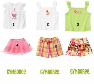 NWT Gymboree Baby Girls T Shirt, Tank, Tutu Skirt, Shorts Size 2T, 3T