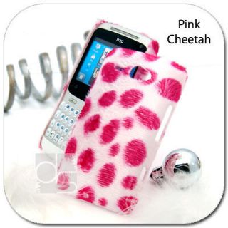 Cheetah VELVET Hard Skin Cover Case For HTC Cha Cha A810e ChaCha / AT 
