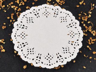 White Paper Round Lace Doilies Paper Grease Proof Plate Table Pad 