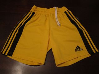 Mens Yellow Adidas Clima 365 Athletic Running Short Sports Striped 