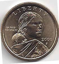   SACAGAWEA Uncirculated Gold Dollar First Issue Coin from US Mint Bag