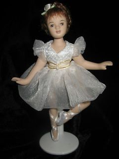 All Bisque Red Haired Ballerina Doll with Very Pretty Costume EUC