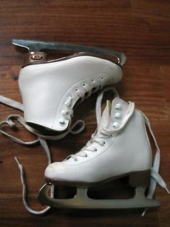   Youth Kids Toddler Girls RIEDELL FIGURE ICE SKATES  WHITE   Size 11