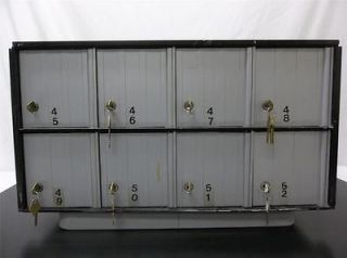VTG Bank Salsbury Industries 8 USPS MailBox Rear Keys 45 52 Post 